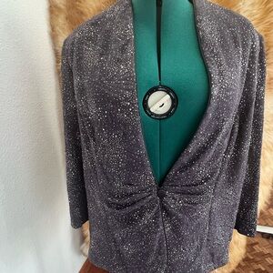 Alex Evenings Sparkling Gray Blazer and Dress